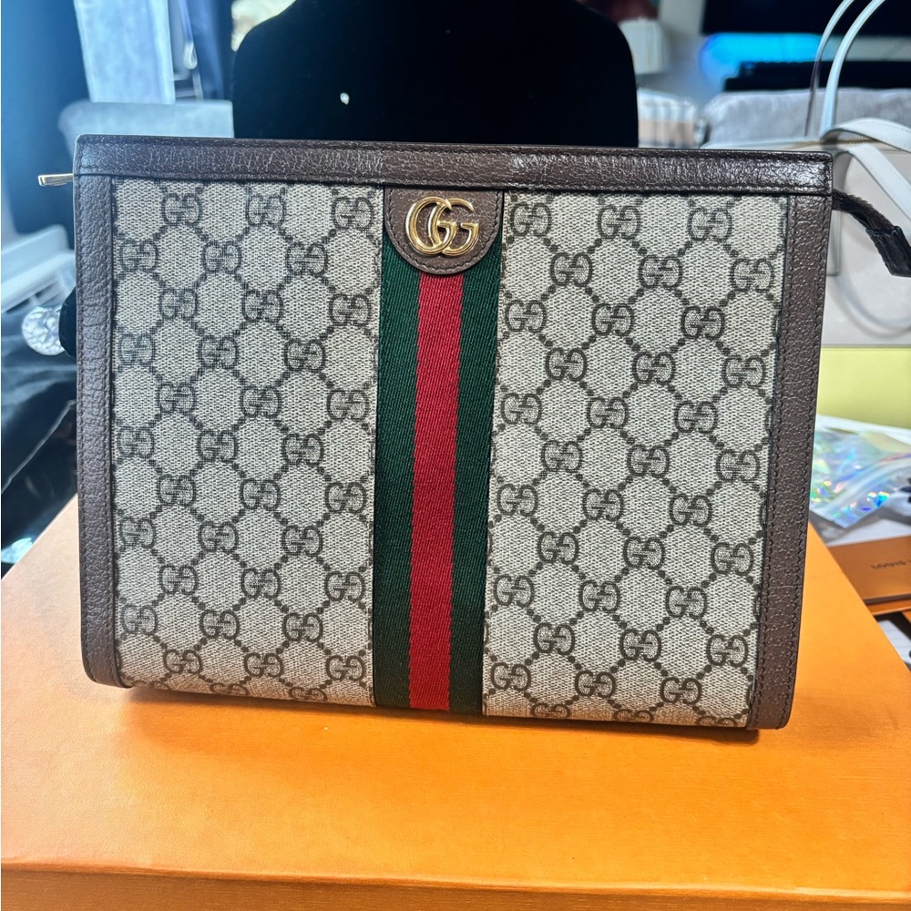Pre owned Gucci Brown and Green  Bag